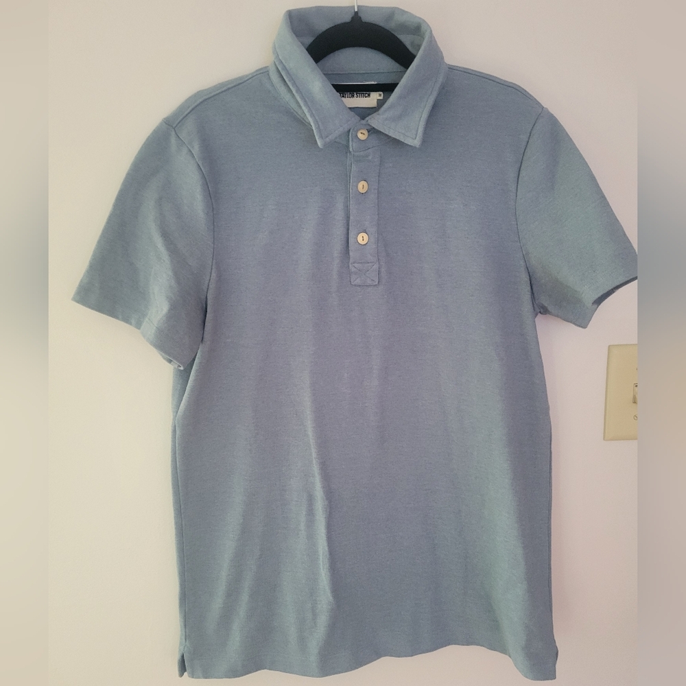 Taylor Stitch Mens Polo Blue NWOT Sz 38